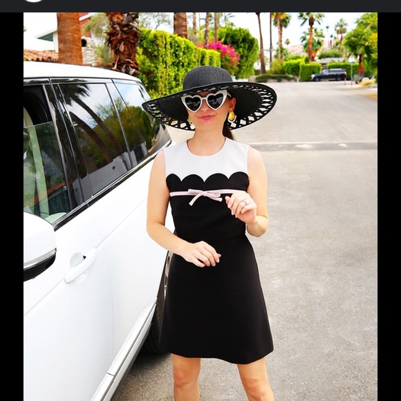 kate spade Dresses & Skirts - Kate Spade Scalloped Bow Mini A- Line Dress Echoed of Paris